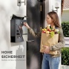 Afbeelding van Homcom Brievenbus - Roestvrij staal, 37x10x37 cm - Donkergrijs