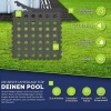 Afbeelding van tillvex® Pool Bodembeschermingsmat 4 stuks met gaten 51x51cm voor zwembad en peuterbadje