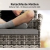 Afbeelding van Outsunny Rattan Loveseat - PE-rattan, staal - 115L x 63B x 85H cm - Lichtgrijs