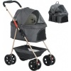 Afbeelding van PawHut Hondentrolley - Polyester, Staal - 76L x 50B x 102H cm - Grijs