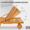 Afbeelding van Outsunny opklapbare tuinligstoel - Acaciahout - 165L x 69B x 85H cm - Teak