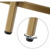 Afbeelding van Vasagle - Glazen Bijzettafel - 50 cm - Ronde Koffietafel - Goudkleurig Frame