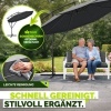 Afbeelding van tillvex® Weerbestendige Tuinbank 2-3 Zits met Hoes & Kussens - Houtlook, tot 300kg Belastbaar