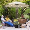 Afbeelding van Outsunny Tuinparasol - Metaal, Polyester - Ø270 x 219H cm - Crème