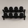 Afbeelding van SPORTNOW Stalen Hantelstandaard - Zwart - 98L x 40B x 35H cm