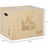 Afbeelding van HOMCOM Springdoos Beuken 45L x 40B x 60H cm Natuurlijk hout