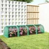 Afbeelding van Outsunny Mini-broeikastunnel voor tomaten, 4 x 1 x 0,8 m, groen met ritssluitingen