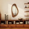 Afbeelding van Homcom Wandspiegel - Grenenhoutfineer, Glas - 91,5L x 45B x 3H cm - Natuurhout