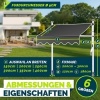 Afbeelding van Tillvex Balkonluifel 200 cm grijs met handslinger, zonder boren, UV-bestendig en verstelbaar