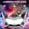 Afbeelding van HOMCOM Rijdende kinderAuto Lamborghini 108x62x40 cm, Wit