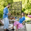 Afbeelding van Outsunny Zwarte Stalen Tuinscherm