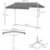 Afbeelding van Outsunny Staande knikarm tuinluifel 3,95 x 2,94 m met zwengel