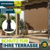 Afbeelding van tillvex® Klemluifel, verticale zonwering 200 x 310 cm, taupe, met handslinger, zonder boren