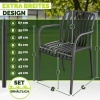 Afbeelding van tillvex® 2-delige Stapelbare Tuinstoelen Weerbestendig met Armleuning
