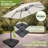 Afbeelding van tillvex® Rechthoekige Aluminium Parasol Ø 330 cm met Afdekking en Windscherm