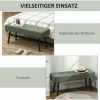 Afbeelding van HOMCOM Voetenbank van Polyester en Staal - Groen 100x36x45 cm