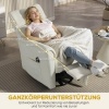 Afbeelding van Homcom Elektrische Relaxfauteuil - Stof ,Meerlaags Hout - Crèmewit 91x78x105 cm