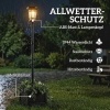Afbeelding van Outsunny Zwarte Buitenlamp met Zonnepaneel - 41,5 x 41,5 x 195 cm