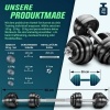 Afbeelding van RE:SPORT 2-in-1 gietijzeren halterset, 30 kg, verstelbaar met korte/lange halter en verbindingsbuis