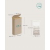 Afbeelding van SONGMICS Slanke wasmand met deksel, 65L, opvouwbaar, bamboe handgrepen, kameelbruin