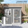Afbeelding van Outsunny Tuinhuis van staal 211L x 133B x 190H cm - Donkergrijs