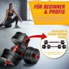 Afbeelding van RE:SPORT 2-in-1 Halters Set 20kg | Verstelbare Dumbbell & Barbell met Stervergrendelingen