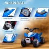 Afbeelding van AIYAPLAY Elektrische kinderauto Blauw, Kunststof en Metaal 65,5 x 38,5 x 43,5 cm