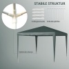 Afbeelding van Outsunny Donkergroene Feesttent van Staal, PE 270L x 270B x 255H cm