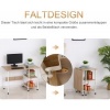Afbeelding van HOMCOM Bijzettafel MDF, IJzer, Kunststof - 107L x 55B x 76H cm - Wit + Natuur