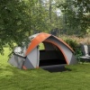 Afbeelding van Outsunny Campingtent van Polyester, Kunststof - 210L x 150B x 110H cm - Roestrood
