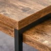Afbeelding van HOMCOM Set van 2 multifunctionele bijzettafels MDF zwart en bruin