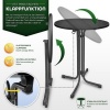 Afbeelding van tillvex® Gastro statafel, inklapbaar, 70 cm diameter, met hoes, weerbestendig, voor binnen en buiten