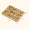 Afbeelding van HOMCOM Opbergmand Waterhyacint, Metaal - 36L x 26B x 5H cm - Natuurlijk Hout