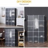 Afbeelding van HOMCOM - DIY Kledingkast - Kunststof en Metaal - Zwart