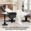 Afbeelding van HOMCOM Relaxfauteuil met Hocker - Polyester - 87L x 67B x 96H cm - Donkergrijs