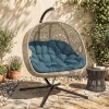 Afbeelding van Outsunny - Hangstoel met zakken - Polyester - Bruin