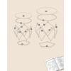 Afbeelding van VASAGLE 2x Ronde Salontafel - Groot en Klein - Stalen Frame - Honingbruin en Wolkenwit