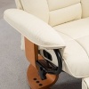 Afbeelding van HOMCOM Relaxstoel Kunstleer, Houtcomposiet - 78L x 88B x 103H cm - Crèmewit