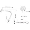 Afbeelding van Globo Mitti tafellamp - zilver - kunststof - LED bureaulamp - 58376S