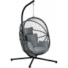 Afbeelding van Outsunny - Hangstoel met Kussen - Staal - Polyester - Grijs