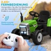 Afbeelding van HOMCOM Elektrische Tractor met Aanhanger, Kinder Opzittractor met Afstandsbediening, Groen