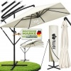 Afbeelding van tillvex® Rechthoekige Aluminium Parasol Ø 330 cm met Afdekking en Windscherm