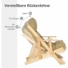 Afbeelding van HOMCOM Relaxstoel van Buchenhout, Schuim - 71L x 89B x 96H cm - Bruin