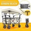 Afbeelding van TRESKO® Opvouwbare bolderkar met dak en koelvak, max. 150 kg, met rem en rubberen banden