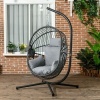 Afbeelding van Outsunny - Hangstoel met Kussen - Staal - Polyester - Grijs