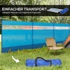 Afbeelding van Outsunny Camping Windscherm van Polyester, Staal 725L x 140H cm Blauw