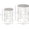 Afbeelding van Outsunny tuintafel - set van 2 tafel - Ø38 x 52,5H cm - metaal - goud