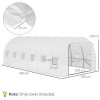 Afbeelding van Outsunny Reservezeil voor broeikas, 6 x 3 x 2 m, waterdicht, met 12 ramen en roldeur