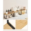 Afbeelding van SONGMICS Organizer voor keukenkast, set met 3 planken, stapelbaar, uitbreidbaar kruidenrek, metaal e