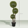 Afbeelding van HOMCOM Kunstplant van kunststof en cement, 19,5x19,5x115 cm, groen